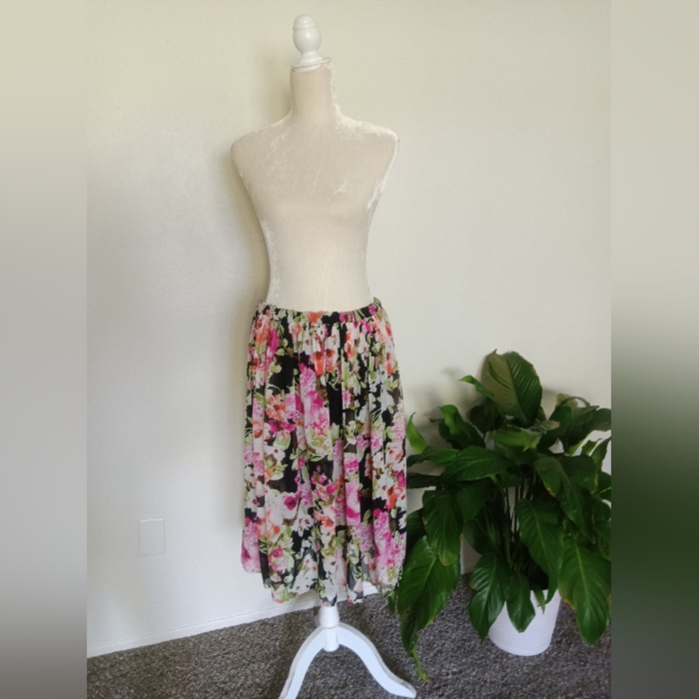 Babeau floral below knee length skirt